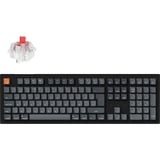 Keychron K10 Max, toetsenbord Zwart/grijs, BE Lay-out, Keychron Super Red, RGB leds, Hot-swappable, Bluetooth, 2.4GHz