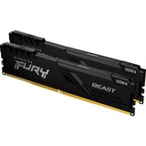 Kingston FURY 32 GB DDR4-3600 (2x 16 GB) Kit werkgeheugen Zwart, KF436C18BBK2/32, Beast, XMP 2.0