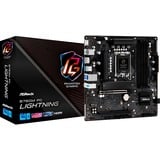 ASRock B760M PG LIGHTNING socket 1700 moederbord Zwart/grijs, RAID, 2.5Gb-LAN, WLAN, BT, Sound, µATX