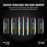 Corsair 64 GB DDR5-6000 (2x 32 GB) Dual-Kit werkgeheugen Zwart, CMH64GX5M2D6000C40, Vengeance, RGB, XMP 3.0