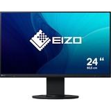 EIZO EV2460-BK 23.8" monitor Zwart, HDMI, DisplayPort, VGA, DVI-D, 4x USB-A 3.2 (5 Gbit/s), USB-B 3.0