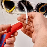 KNIPEX Ergostrip universeel ontmantelingsgereedschap 16 95 02 SB kabelstrip-/ontmantelingsgereedschap Rood/blauw, links-handig