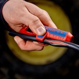 KNIPEX Ergostrip universeel ontmantelingsgereedschap 16 95 02 SB kabelstrip-/ontmantelingsgereedschap Rood/blauw, links-handig