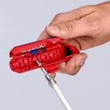 KNIPEX Ergostrip universeel ontmantelingsgereedschap 16 95 02 SB kabelstrip-/ontmantelingsgereedschap Rood/blauw, links-handig