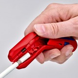 KNIPEX Ergostrip universeel ontmantelingsgereedschap 16 95 02 SB kabelstrip-/ontmantelingsgereedschap Rood/blauw, links-handig