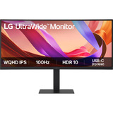 LG UltraWide 34U650A-B 34" Curved gaming monitor Zwart, 2x HDMI, DisplayPort, 3x USB-A, USB-C, RJ-45