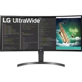 LG UltraWide 35WN75CP-B 35" curved monitor Zwart/zilver
