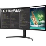 LG UltraWide 35WN75CP-B 35" curved monitor Zwart/zilver