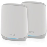 Netgear Orbi RBK762s Tri-band Mesh WiFi 6 Systeem mesh router Wit, 1x Orbi-router (RBR760) + 1x Orbi-satelliet (RBS760), Dekking tot 350 m²