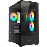 Sharkoon SK6 ARGB midi tower behuizing Zwart | 2x USB-A | RGB | Tempered Glass