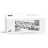 8BitDo Retro Mechanical Keyboard M Edition, gaming toetsenbord Grijs/donkerrood, US lay-out, Kailh Box White, TKL, Bluetooth Low Energy, Wireless 2.4G, USB