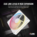Corsair iCUE LINK LX140-R RGB Reverse case fan Wit, 140 x 140 x 25 mm, PWM