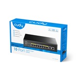 Cudy 8-GbE PoE+ Switch with 2 Uplink GbE Zwart