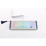 Ducky DKYOTD2024 Year of the Dragon Limited Edition, toetsenbord Wit/blauw, US lay-out, Cherry MX2A Purple, 65%, RGB leds, PBT + PC keycaps