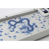 Ducky DKYOTD2024 Year of the Dragon Limited Edition, toetsenbord Wit/blauw, US lay-out, Cherry MX2A Purple, 65%, RGB leds, PBT + PC keycaps