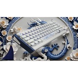 Ducky DKYOTD2024 Year of the Dragon Limited Edition, toetsenbord Wit/blauw, US lay-out, Cherry MX2A Purple, 65%, RGB leds, PBT + PC keycaps