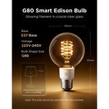 Govee Edison Bulb G80 E27 (2-stuks) ledlamp Transparant, WiFi, Bluetooth