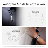 Plaud NotePin S dicteerapparaat Zwart, 64 GB, Bluetooth 5.2 / BLE (Bluetooth Low Energy) / Wi-Fi