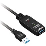 Club 3D USB 3.2 Gen1 actieve repeaterkabel Zwart, 5 meter