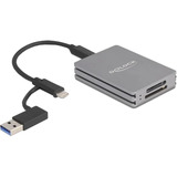 DeLOCK USB-C SD en CFexpress kaartlezer Grijs