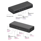 ICY BOX IB-DK7401-CU31 17-in-1 Notebook DockingStation Zwart