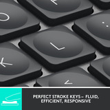 Logitech MX Keys Mini Minimalist Wireless toetsenbord Grafiet, US-International lay-out (QWERTY), 80% (TKL)	, Bluetooth