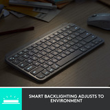 Logitech MX Keys Mini Minimalist Wireless toetsenbord Grafiet, US-International lay-out (QWERTY), 80% (TKL)	, Bluetooth