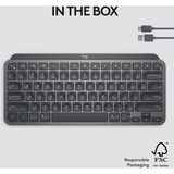 Logitech MX Keys Mini Minimalist Wireless toetsenbord Grafiet, US-International lay-out (QWERTY), 80% (TKL)	, Bluetooth