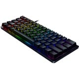 Razer Huntsman Mini, gaming toetsenbord Zwart, FR lay-out, Razer Clicky Optical (Purple), RGB leds, TKL