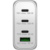 goobay 100W GaN USB-C PD Multiport snellader Wit, 3x USB-C, 1x USB-A