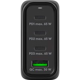 goobay 68W GaN USB-C PD Multiport Quick Charger Zwart