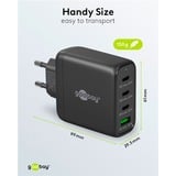 goobay 68W GaN USB-C PD Multiport Quick Charger Zwart