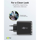 goobay 68W GaN USB-C PD Multiport Quick Charger Zwart