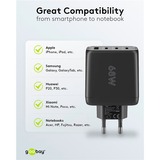 goobay 68W GaN USB-C PD Multiport Quick Charger Zwart