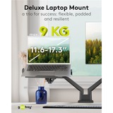 goobay DeLuxe laptophouder voor monitorarm, 11,6 tot 17,3 inch standaard Zwart