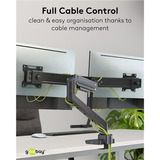 goobay Dual Monitor Mount Office monitorarm Zwart