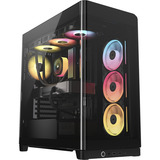 Corsair FRAME 4500X LX-R RGB LINK midi tower behuizing Zwart | 2x USB-A | 1x USB-C | Tempered Glass