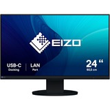 EIZO FlexScan EV2490-BK 24" monitor Zwart, HDMI, DisplayPort, 3x USB-A 3.2 (5 Gbit/s), USB-B, 2x USB-C