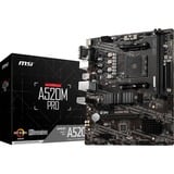 MSI A520M PRO socket AM4 moederbord Zwart, RAID, Gb-LAN, Sound, µATX