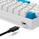 Sharkoon SKILLER SGK50 S4 Gen2 PBT RGB mechanisch gaming toetsenbord Wit, BE lay-out (AZERTY), Gateron G Pro 3.0 Yellow, 60%, Hot-swappable