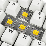 Sharkoon SKILLER SGK50 S4 Gen2 PBT RGB mechanisch gaming toetsenbord Wit, BE lay-out (AZERTY), Gateron G Pro 3.0 Yellow, 60%, Hot-swappable