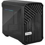 Fractal Design Torrent Nano Black TG Dark Tint midi tower behuizing Zwart | 2x USB-A | 1x USB-C | Tempered Glass