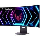 LG UltraGear OLED 39GS95QE-B 39" Curved UltraWide gaming monitor Zwart/paars, 2x HDMI, DisplayPort, 2x USB-A, USB-B, 240 Hz