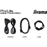 iiyama ProLite XB2793HSU-B1 27" monitor Zwart (mat), 120Hz, HDMI, DisplayPort, USB, Audio