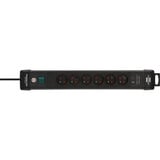 Brennenstuhl Premium-Line 6-voudige stekkerdoos met USB stekkerdoos Zwart, 6x stekker, 1x USB-A, 1x USB-C