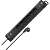 Brennenstuhl Premium-Line 6-voudige stekkerdoos met USB stekkerdoos Zwart, 6x stekker, 1x USB-A, 1x USB-C