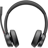 HP Poly Voyager 4320 UC on-ear headset Zwart, Incl. BT700 USB-A-adapter + oplaadstandaard