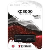 Kingston KC3000 1 TB SSD Zwart, SKC3000S/1024G, PCIe 4.0 NVMe, M.2 2280