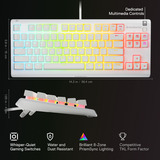 SteelSeries Apex 3 TKL RGB gaming toetsenbord Wit, US lay-out (QWERTY), SteelSeries Whisper-Quiet, 80% (TKL)	