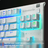 SteelSeries Apex 3 TKL RGB gaming toetsenbord Wit, US lay-out (QWERTY), SteelSeries Whisper-Quiet, 80% (TKL)	